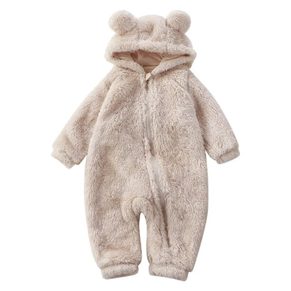 Cozy Winter Baby Bear Romper