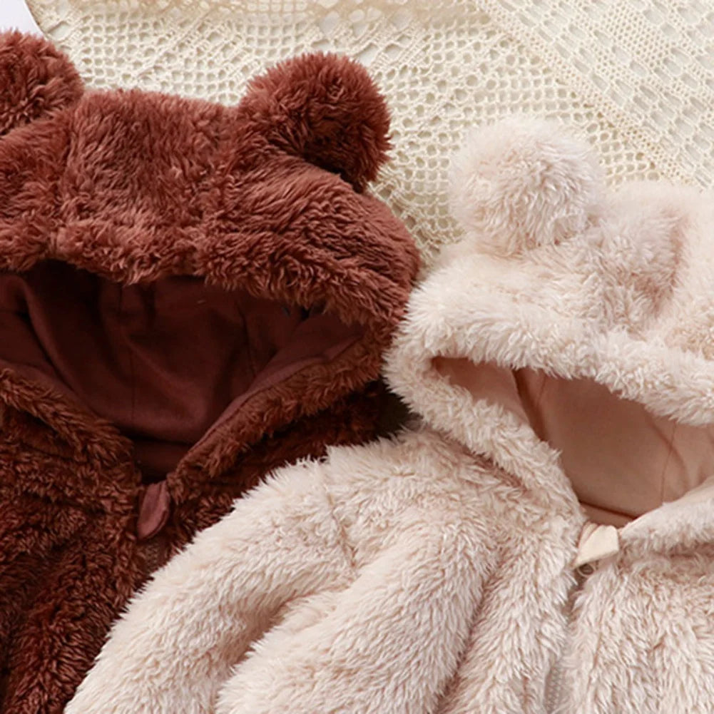 Cozy Winter Baby Bear Romper